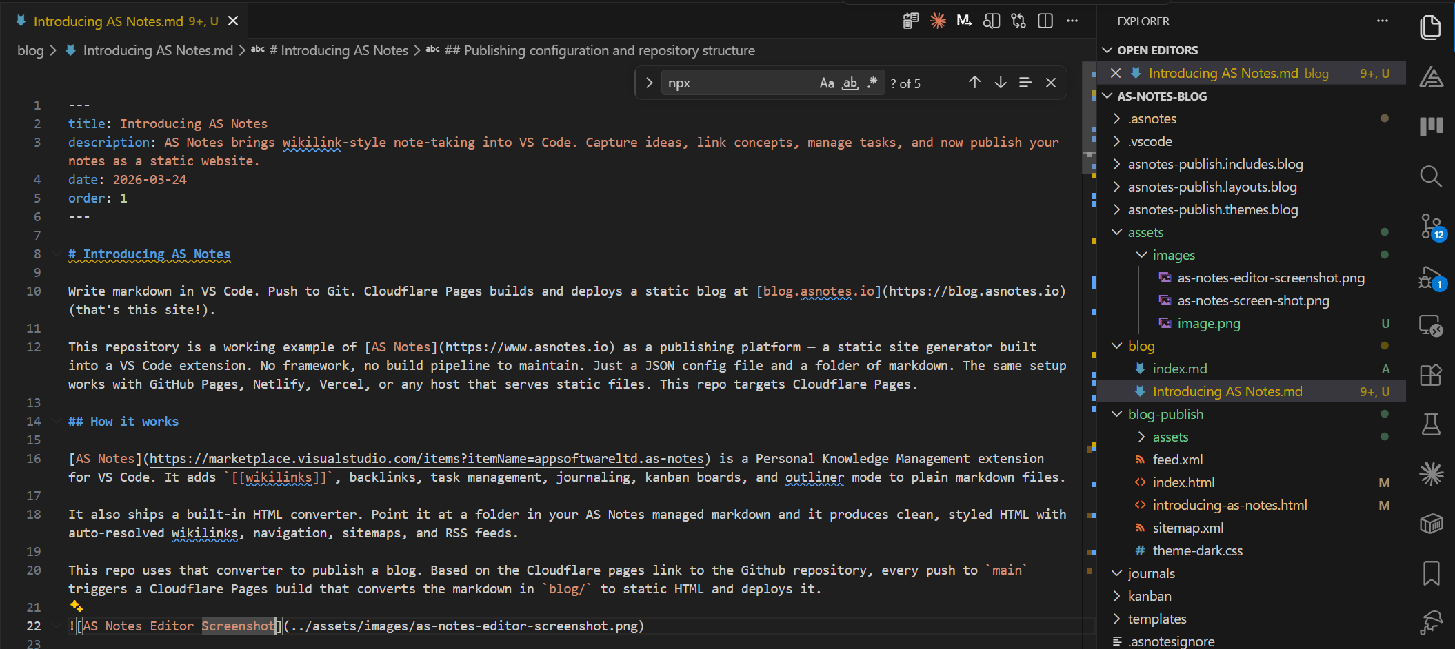 AS Notes Editor Screenshot Meta